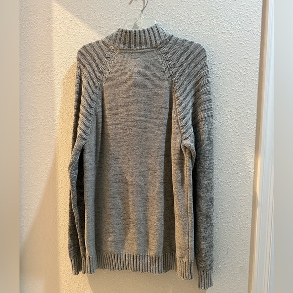 JB Holt Buckle Mens XL Pullover Sweater Gray 1/4 Button Up Knit Cotton Blend - Picture 6 of 6